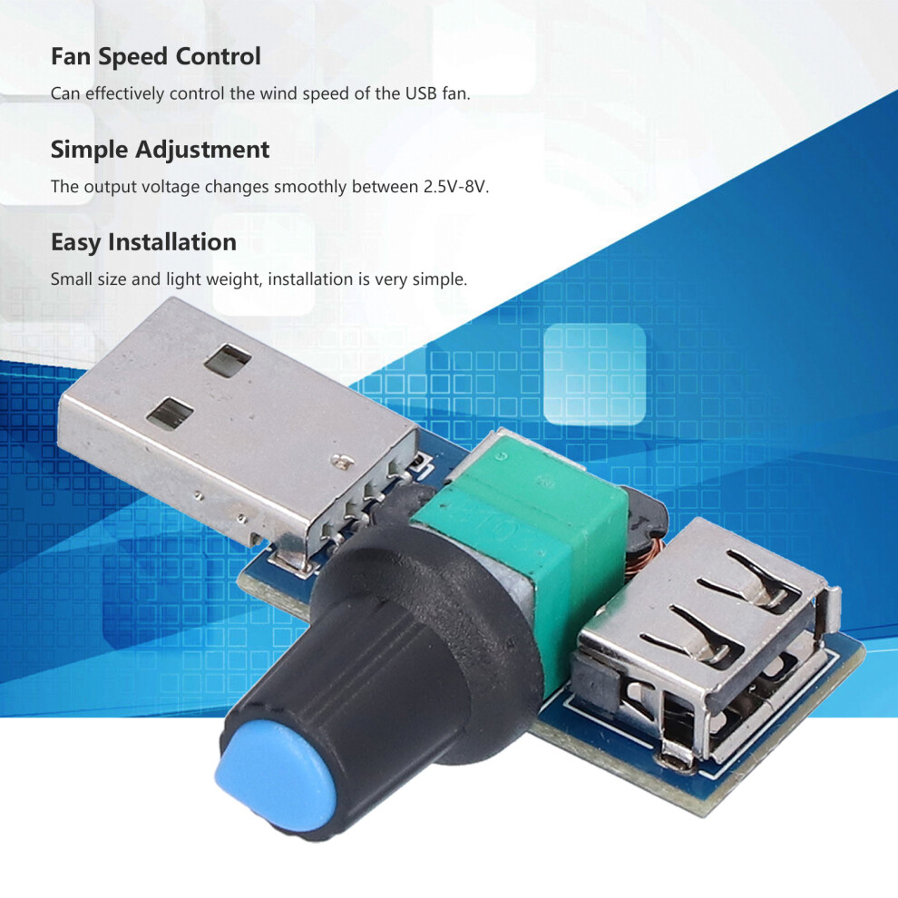 Stepless USB Fan Speed Regulator