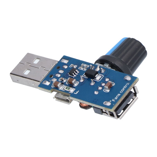 USB Fan Speed Controller Volume Adjustment Board Low Noise Module 3-Speed 2