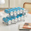 Can Dispenser Storage Organizer Bins Adjustable Rolling Can Organizer with Two Tiers Rolling Jar Boxes Kitchen Storage 4
