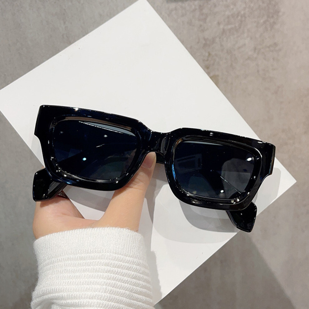 Roc-Electron Black (Black) Vintage Square Sunglasses Uv Protection For Men & Women