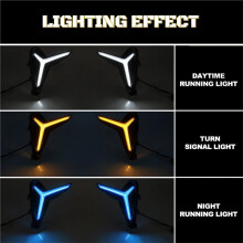 DRL LED Daytime Running Lights with Turn Signal for   EC7 DIHAO Proton S70 2021 2022 2023 2024 Car Accessory