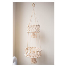Tassel Hanging Basket Bohemian Home Decor Flower Pot Rack Hanging Fruit Basket Kitchen Indoor Outdoor Decoration B