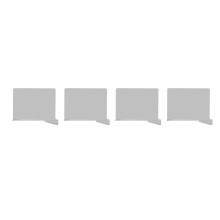 4Pcs Clear Plastic Shelf Dividers for Closet, 23.7x30cm