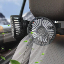 Ventilatore per Auto, Ventola di Raffreddamento USB per Sedile Posteriore, Ventola USB Portatile Rotante A Forte Vento, Ventola per Auto Elettrica con