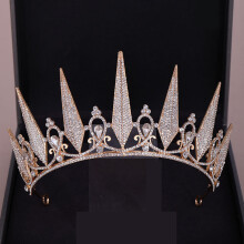(Gold) Birthday Crown Crystal Rhinestone Crown Crown Headdress Hair Accessories for Women Wedding Bridal Headpiece