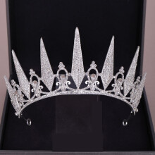 (Silver) Crystal Rhinestone Bridal Crown Hairpiece