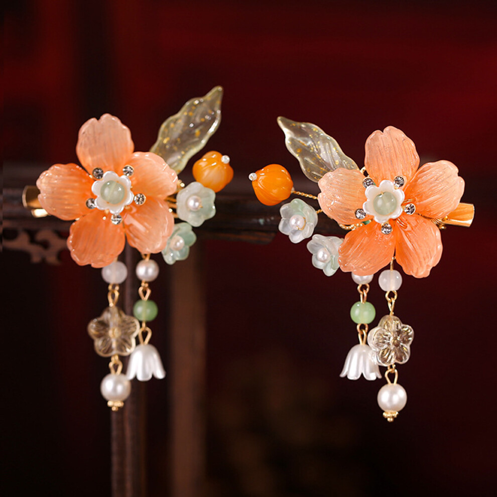 Roc-Electron Unisex White Pearl Hair Clips For Gown Hairstyles