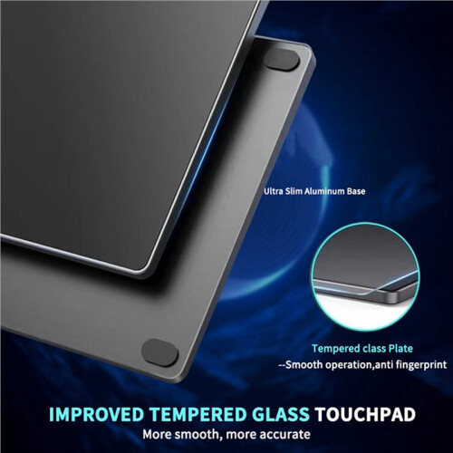 2X USB Wired Multi-Touch Trackpad Slim Touchpad Mouse for Window Desktop/Laptop/Notebook Computer PC Black 2