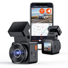 E1 Lite Dashcam Voiture 1080P Avant, Mini Wi-Fi GPS, HDR, App & Commande Vocale, Parking 24H, 1,54" 160, G-Sensor, Max 512Go