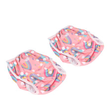 2 Pcs Baby Swim Diapers Breathable Leak-Proof Reusable for Toddlers 0-2Y