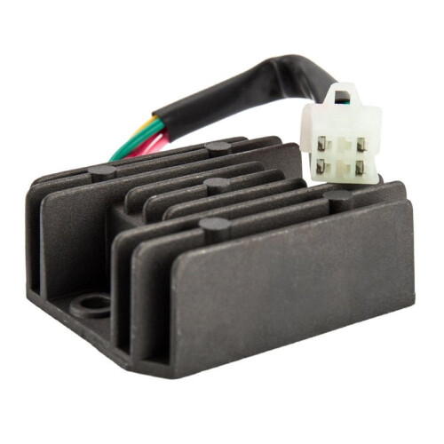 4X Universal 4 Wire Full Wave Black Motorcycle Regulator Rectifier 12V  Bike Quad 1
