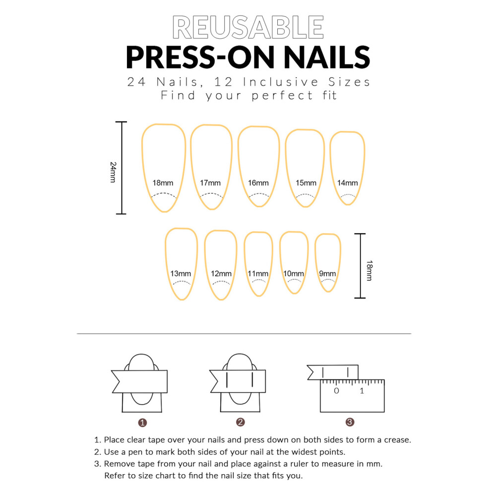 Zhouq-Outdoors Flexible Resin Fake Nails, Long Lasting & Smudge-Free