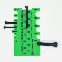 (Green) 3D Printing Screw Ruler for Engineers & Carpenters
