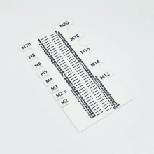(White) 3D Printing Screw Ruler for Engineers & Carpenters