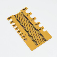 (Yellow) 3D Printing Screw Ruler for Engineers & Carpenters