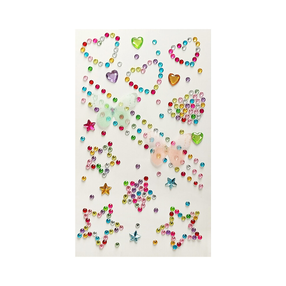 (Star Love Mixed Color) Festival Face Rhinestone Stickers - Sparkly Makeup-image-OPC-PSTKXGN-NEW