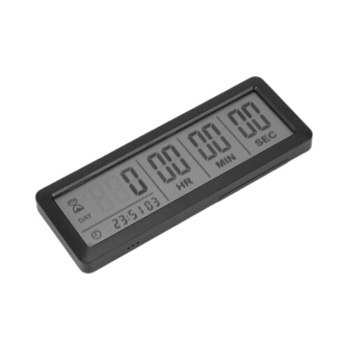 10X  Digital Countdown Days Timer Clock - 999 Days Count Down Clock Timer for Graduation Lab Kitchen (Black) 2