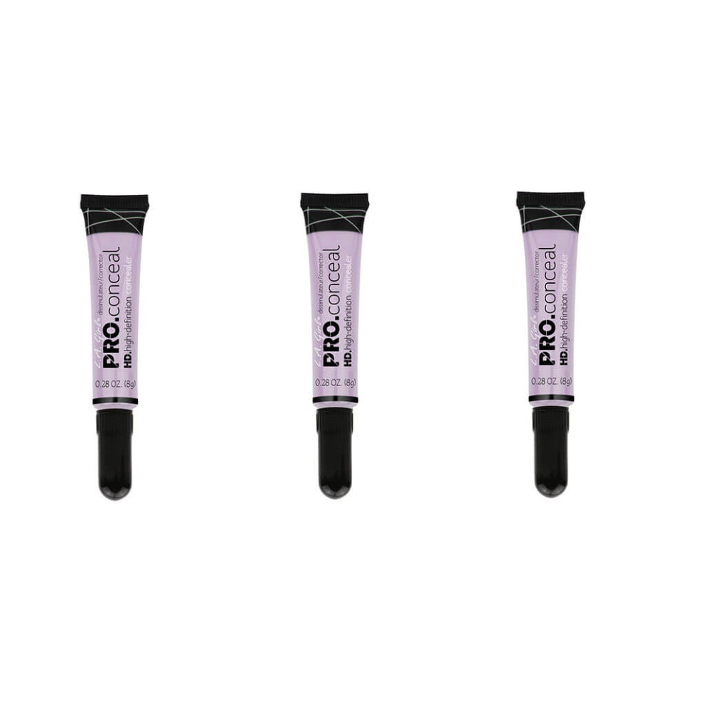 L.a. Girl Lavender Pro Conceal Hd High Definition Concealer Corrector 8G X3