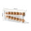 Rolling Egg Dispenser Egg Storage Box Double Layer Egg Roller Organizer Bin with Lid Storage Organizer for Restaurant 6