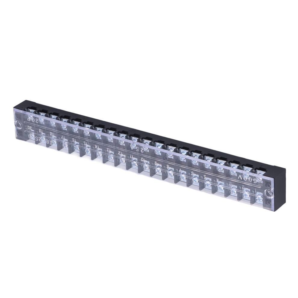 TB-2520 20 Position Terminal Strip 25A 600V Screw
