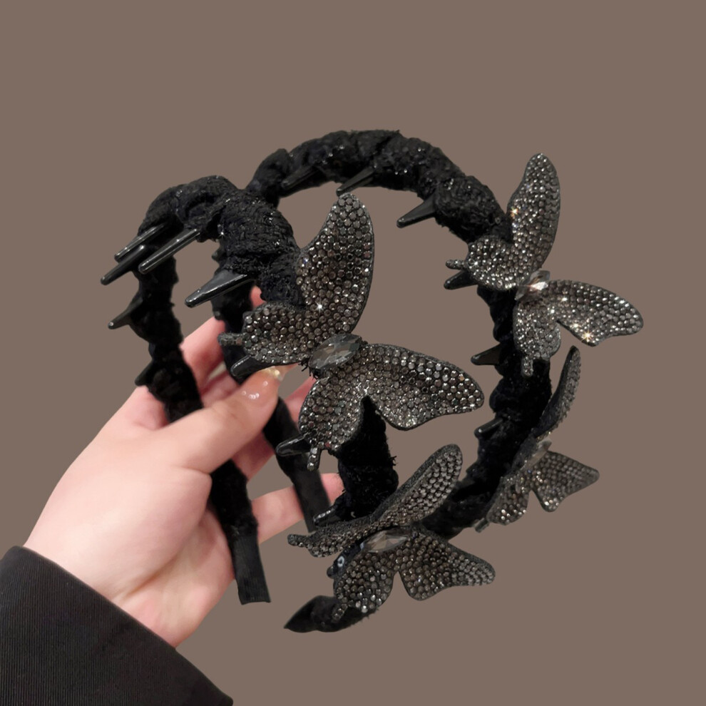 Reach-Tools Butterfly Hair Hoops, Anti-Slip Headband For Travel