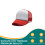 (Red White, Sponge Mesh) Ventilated Sun Hat - Adjustable Polyester Cap for Outdoor 1