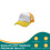 (Yellow White, Sponge Mesh) Ventilated Sun Hat - Adjustable Polyester Cap for Outdoor 1