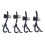 4Pcs Adjustable Shockproof Drum Microphone Clips Plastic Metal Mounts 1