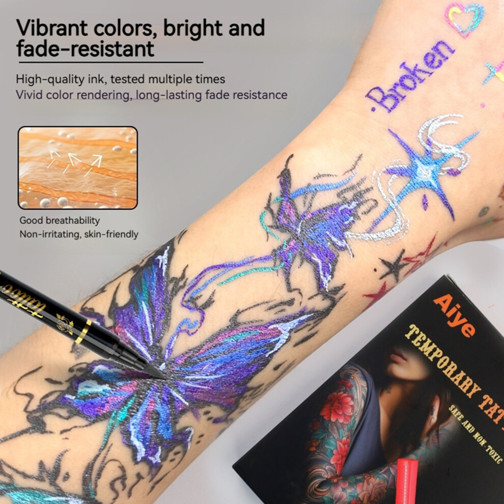 Reach-Tools Safe 10-Color Skin Tattoo Marker Set