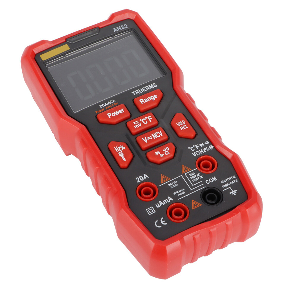 Red Handheld Digital Multimeter An82 999V Ac/Dc Voltage Current Tester 7651391044499