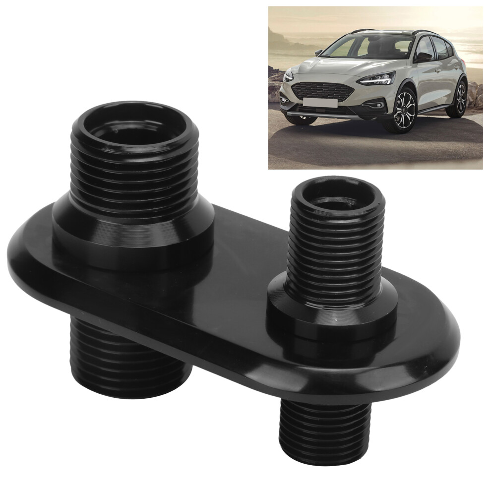 2ÂPort Car Ac Bulkhead Connector Universal For Hot Rod Replacement Black 8481391044644