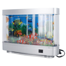 Miniature LED Ocean Fish Tank Lamp 29.8x22.5cm Home Decor EU Plug