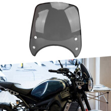 Motorrad Windschutzscheibe Nachrüstung Grau für 5-7 Zoll Scheinwerfer, 4mm PC-Material