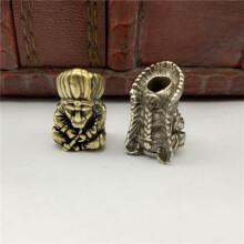 Brass Elder Chief Statue Umbrella Rope Bead Pendant Key Chain DIY Knife Bead Lanyard Lanyard Lanyard Accessories-A