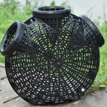 (Black, 3 Holes) Crab Trap Fishing Bait Net for Lobsters