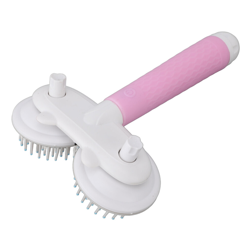 Pet Massager Handheld Pink, Hair Removal & Muscle Relaxation, 19.5x12.5x6cm