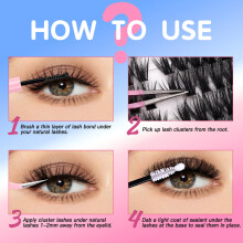 (Pink suit) 30D-100D Knot-Free Cosplay Lashes for All Levels