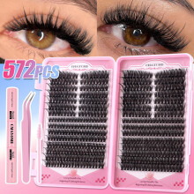 (Pink suit) 30D-100D Knot-Free Cosplay Lashes for All Levels