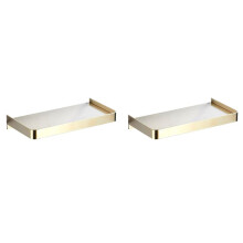 2X Badkamer Plank Telefoon Opbergrek Planken RVS Muurbevestiging Douchemand Houder Telefoonhouder (Goud)