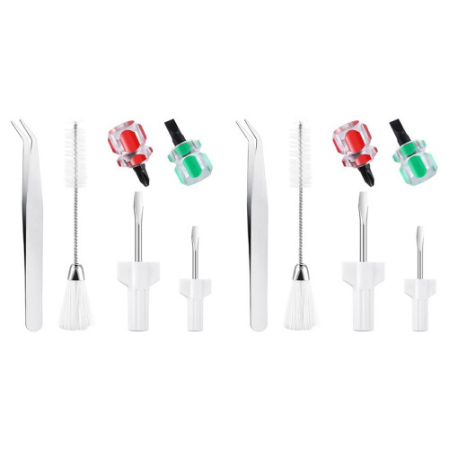 12 Pieces Sewing Machine Cleaning Kit Includes Tweezers Double Headed Lint Brush Screwdriver, for Sewing Tools