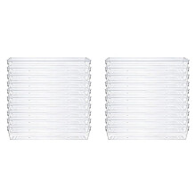 20 Stück 12 X 3 X 2 Zoll Transparente Schubladen-Organizer-Tabletts, Schreibtisch-Schubladen-Trennwände, Aufbewahrungsbox-Set für die Küche