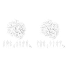 1:50 White Figures Architectural Model Human Scale HO Model Plastic Peoples,200 Pieces