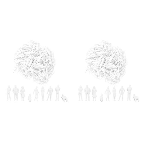 1:50 White Figures Architectural Model Human Scale HO Model Plastic Peoples,200 Pieces