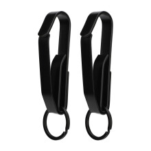 Secure Duty Belt Key Clip Stainless Steel with Quick Release & Key Ring