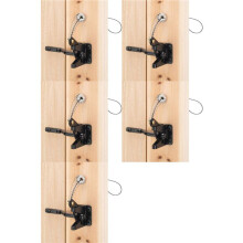 5X Self Locking Gate for Wooden Fence Heavy Duty, Steel Spring Cable Pull String Gate Hardware Gate Lock