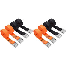 Zurrgurte Befestigungsgurte mit Zinklegierungs-Nockenverschluss, für Fracht, Ausrüstung, Fahrräder und Mehr (8Er-Pack)