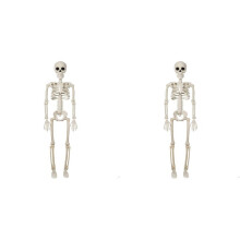 2X Halloween Skeleton Decoration, Posable Full Body Skeleton with Movable Joints, Spooky Prop for Yard, Garden
