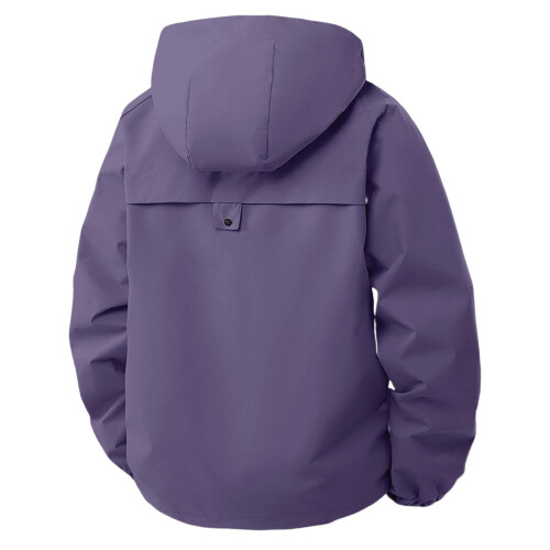 Jachetă bărbătească impermeabilă, lejeră, cu glugă, violet, L 2