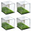 4X   Display Cabinet,   Square Display Cabinet, Memorial Box, Acrylic Mirror Storage Box 1