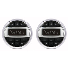 2X  Marine Stereo Boat Radio Waterproof FM AM Digital Media Audio Player for Yacht Gauge ATV UTV Cart